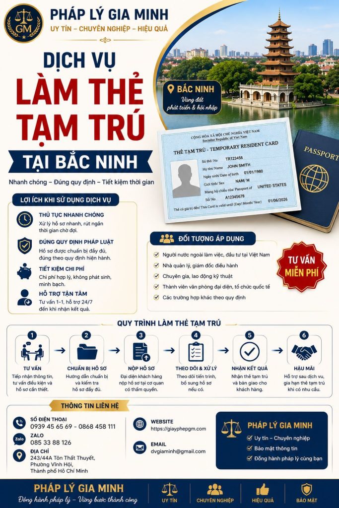 Dịch vụ làm thẻ tạm trú tại Bắc Ninh nhanh, trọn gói 1 Dịch Vụ Làm Thẻ Tạm Trú Tại Bắc Ninh
