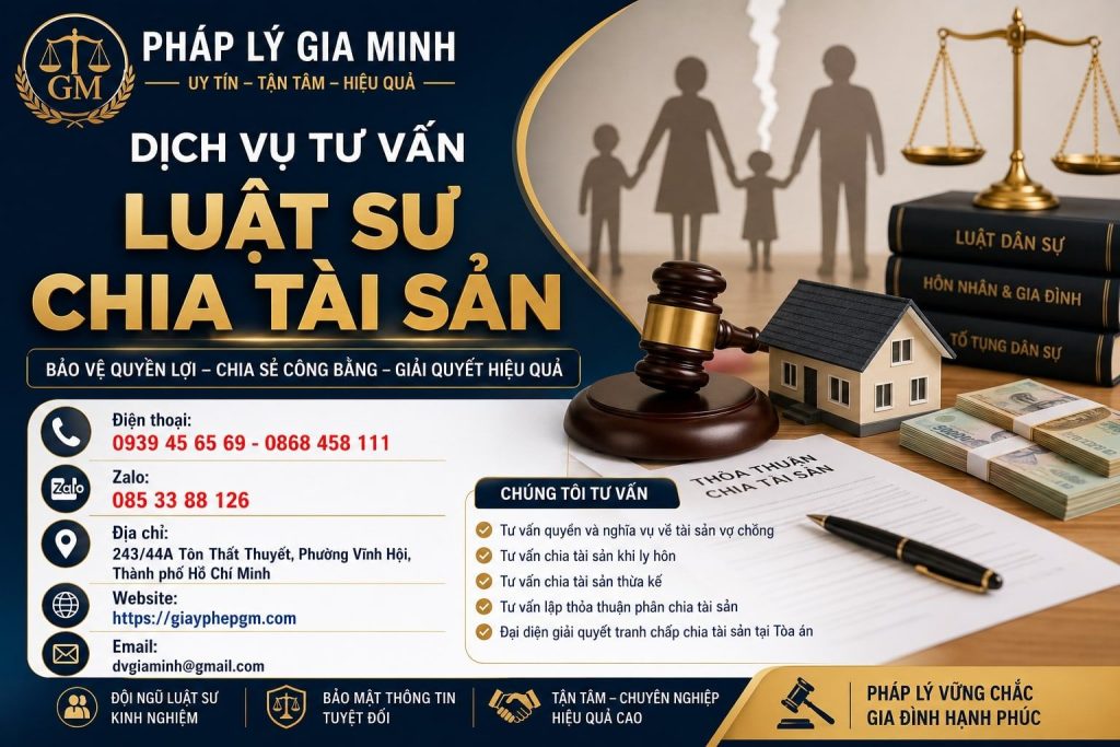 Dịch vụ tư vấn luật sư chia tài sản