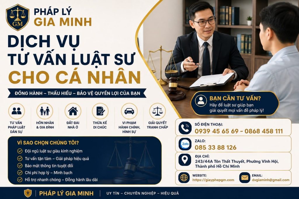 Dịch Vụ Tư Vấn Luật Sư Cho Cá Nhân Uy Tín, Chuyên Nghiệp 1 Dịch vụ tư vấn luật sư cho cá nhân