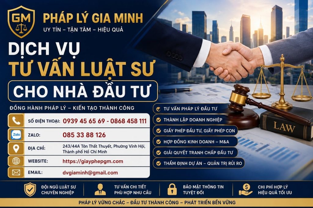 Dịch vụ tư vấn luật sư cho nhà đầu tư