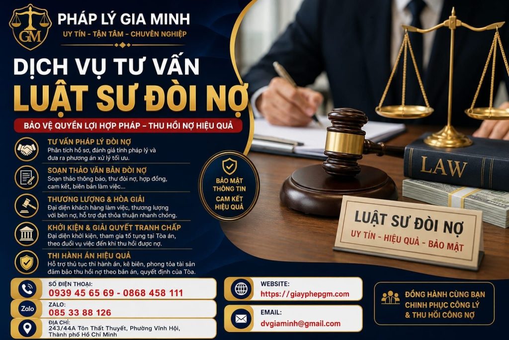 Dịch vụ tư vấn luật sư đòi nợ
