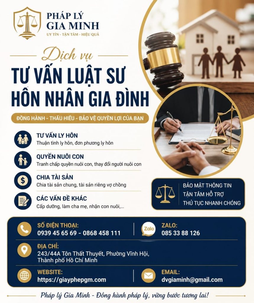Dịch vụ tư vấn luật sư hôn nhân gia đình