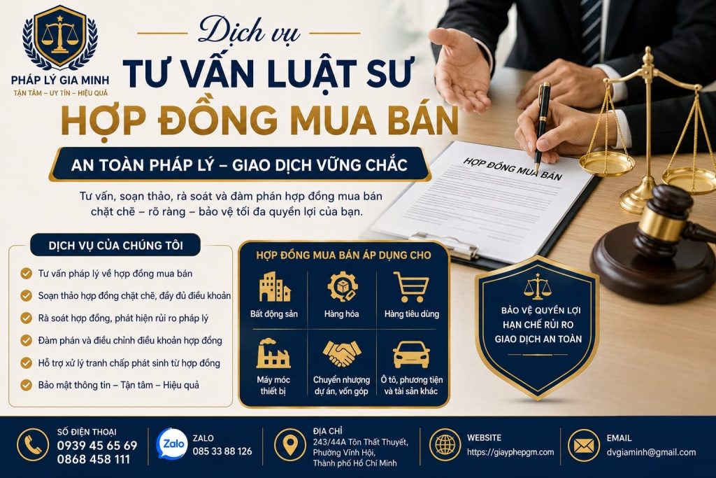 Dịch vụ tư vấn luật sư hợp đồng mua bán