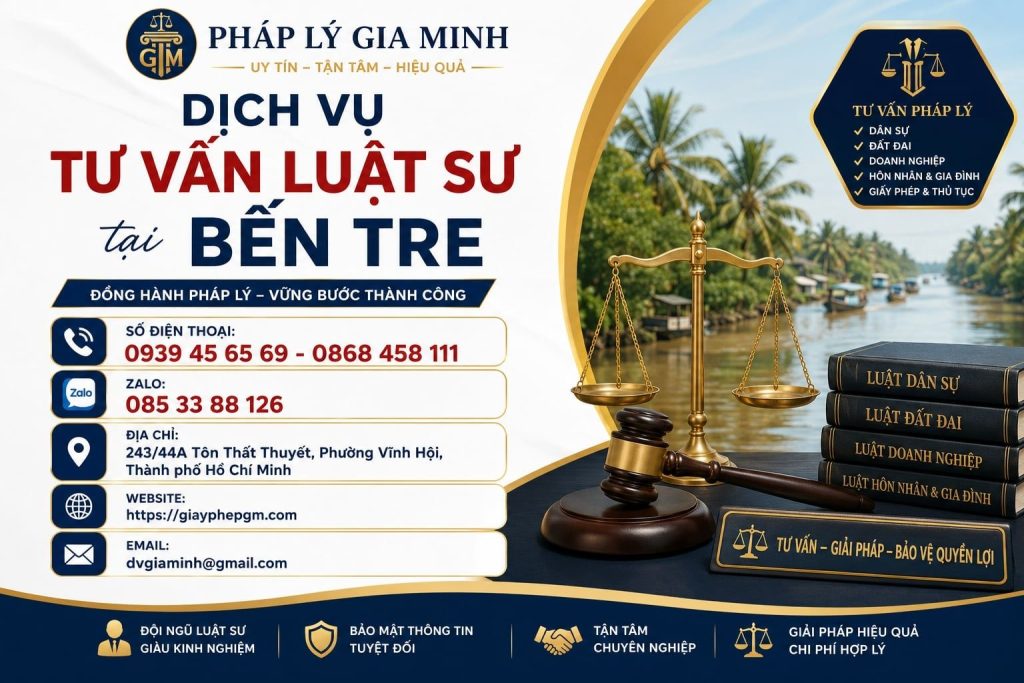 Dịch Vụ Tư Vấn Luật Sư Tại Bến Tre Uy Tín, Chuyên Nghiệp 1 Dịch vụ tư vấn luật sư tại Bến Tre