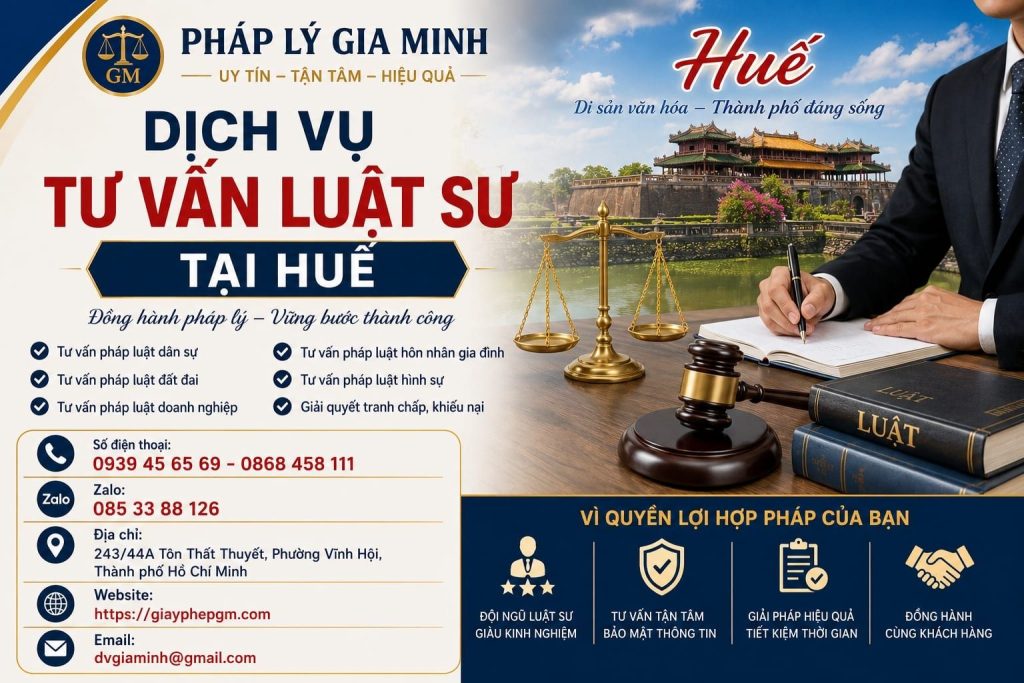 Dịch vụ tư vấn luật sư tại Huế