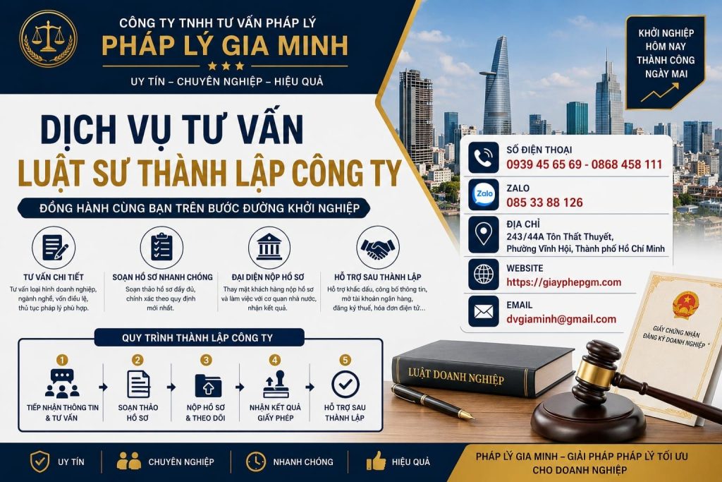 Dịch Vụ Tư Vấn Luật Sư Thành Lập Công Ty Uy Tín – Hỗ Trợ Thủ Tục Pháp Lý Trọn Gói Từ A Đến Z 1 Dịch vụ tư vấn luật sư thành lập công ty