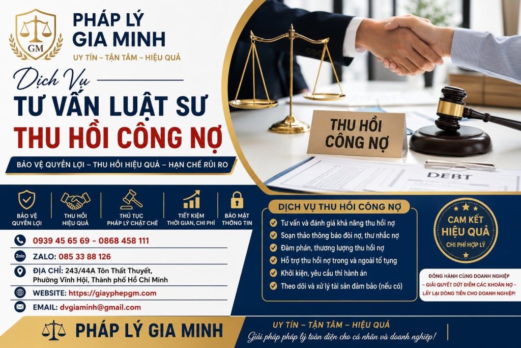 Dịch vụ tư vấn luật sư thu hồi công nợ