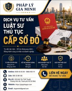 Dịch vụ tư vấn luật sư thủ tục cấp sổ đỏ