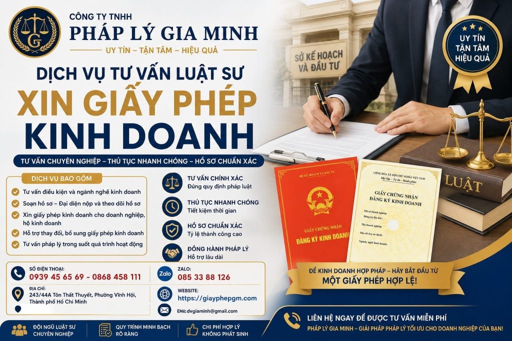Dịch vụ tư vấn luật sư xin giấy phép kinh doanh