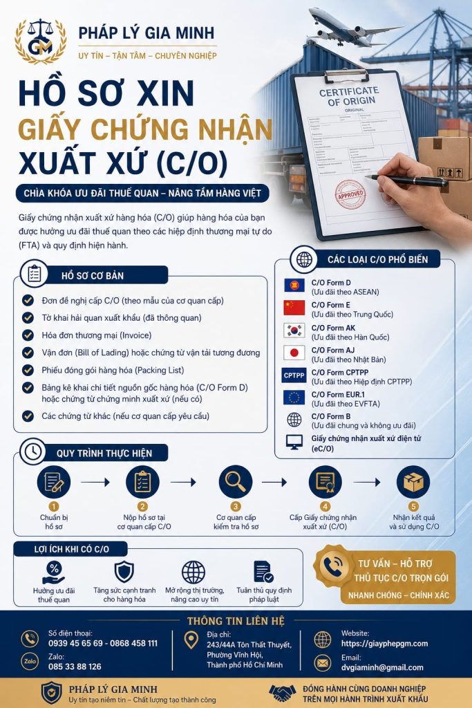 Hồ Sơ Xin Giấy Chứng Nhận Xuất Xứ Đầy Đủ, Dễ Thực Hiện 1 Hồ sơ xin giấy chứng nhận xuất xứ