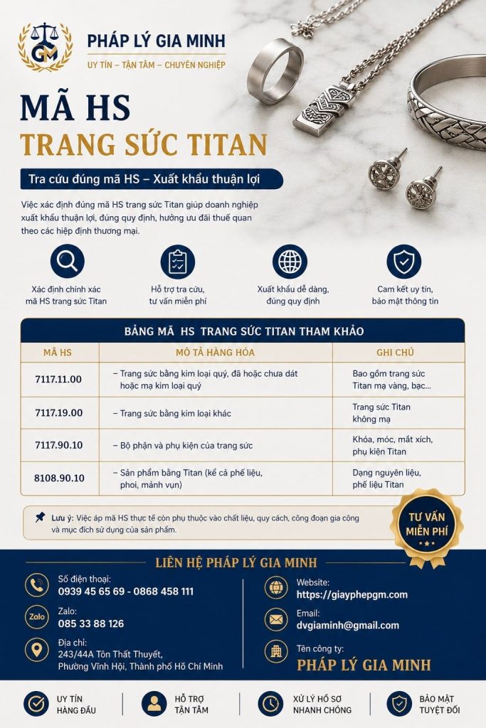 Mã HS Trang Sức Titan Tra Cứu Thế Nào Cho Chính Xác? 1 Mã HS trang sức Titan