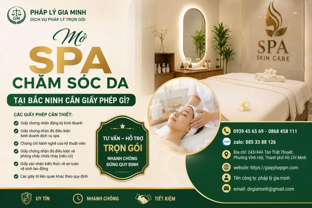 Mở spa chăm sóc da tại Bắc Ninh cần giấy phép gì? Giải đáp đầy đủ 1 Mở Spa Chăm Sóc Da Tại Bắc Ninh Cần Giấy Phép Gì?