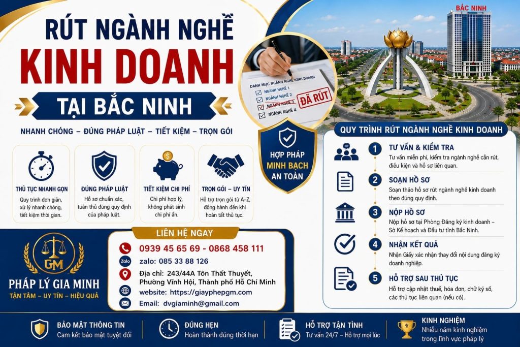 Rút ngành nghề kinh doanh tại Bắc Ninh tinh gọn hoạt động doanh nghiệp 1 Rút Ngành Nghề Kinh Doanh Tại Bắc Ninh