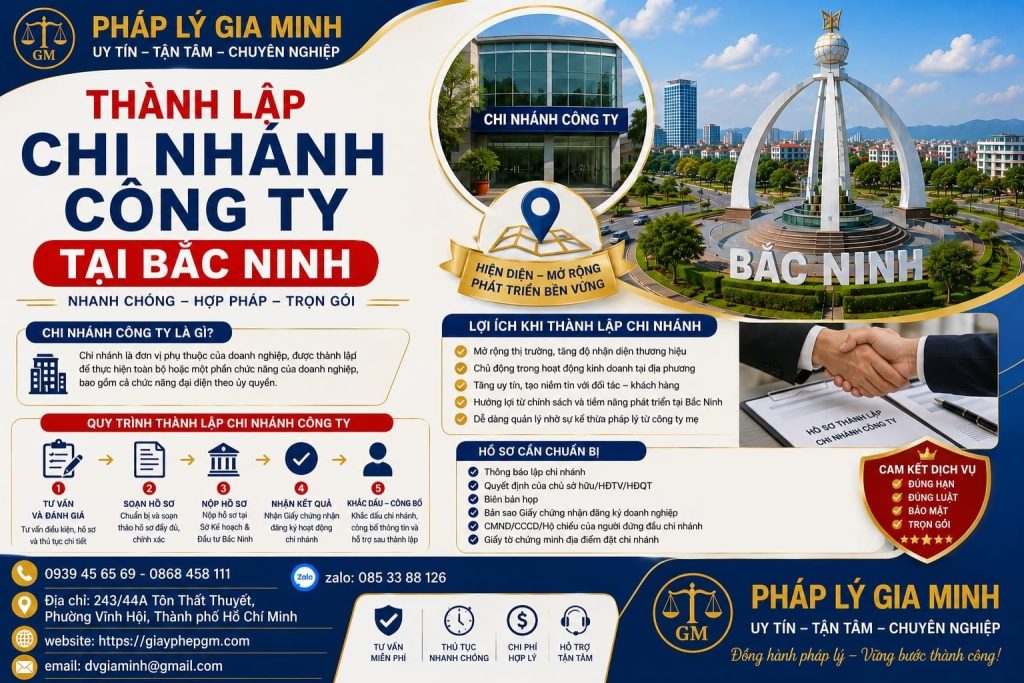 Thành lập chi nhánh công ty tại Bắc Ninh để mở rộng thị trường và hoạt động kinh doanh 1 Thành Lập Chi Nhánh Công Ty Tại Bắc Ninh