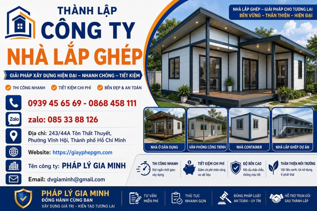 Thành Lập Công Ty Nhà Lắp Ghép