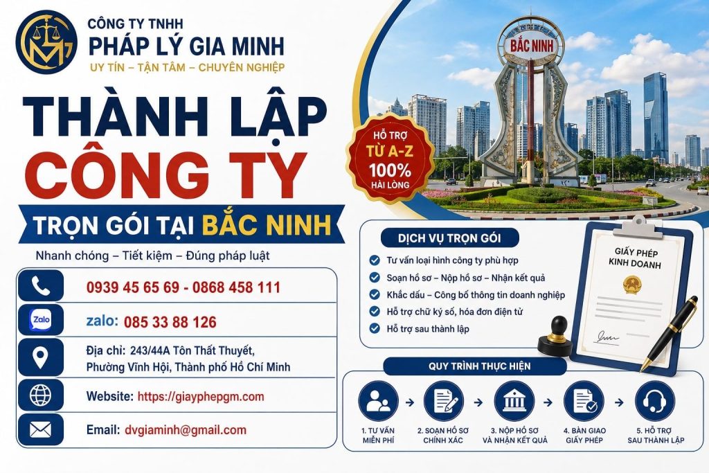 Thành Lập Công Ty Trọn Gói Tại Bắc Ninh