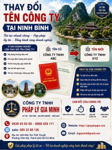 Thay đổi tên công ty tại Ninh Bình