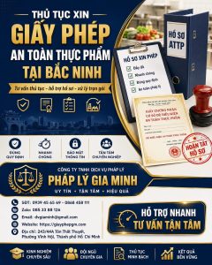 Thủ tục xin giấy phép an toàn thực phẩm tại Bắc Ninh