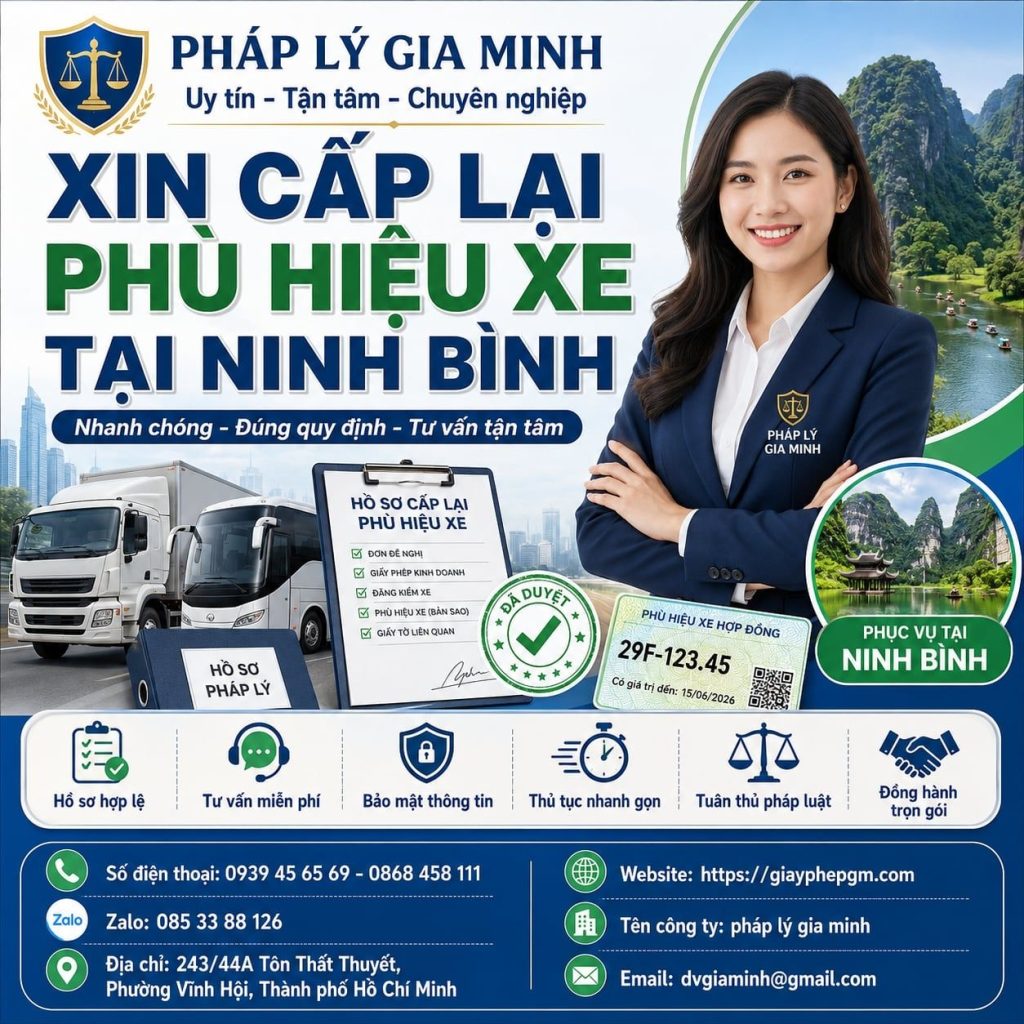 Xin cấp lại phù hiệu xe tại Ninh Bình nhanh chóng, đúng thủ tục 1 Xin Cấp Lại Phù Hiệu Xe Tại Ninh Bình