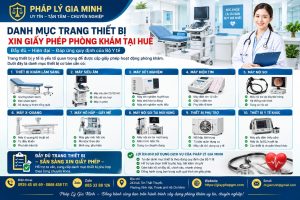 Danh mục trang thiết bị xin giấy phép phòng khám tại Huế