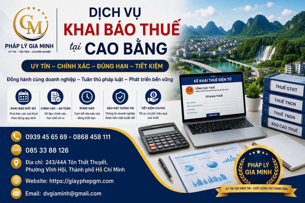 Dịch vụ khai báo thuế tại Cao Bằng