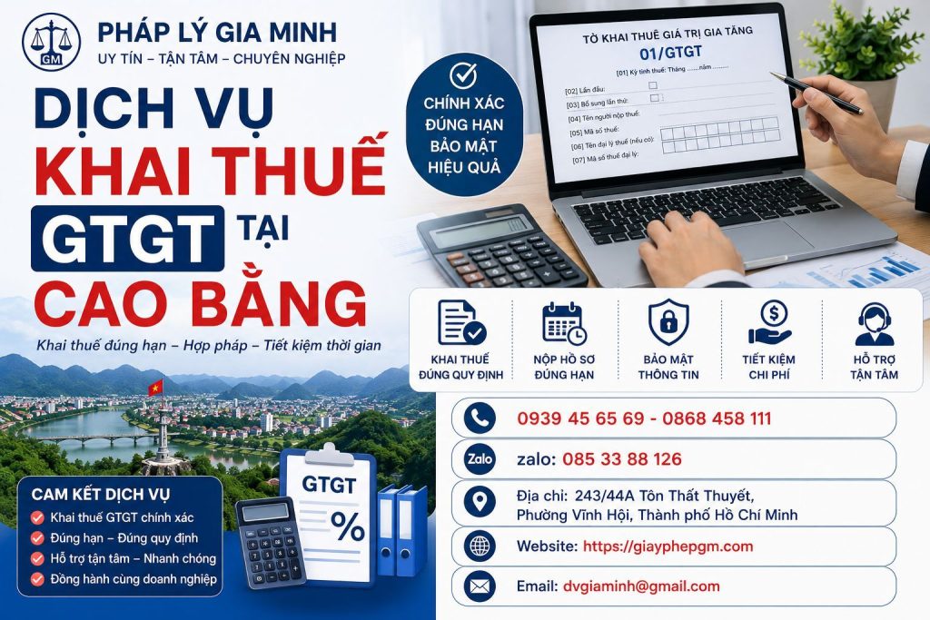 Dịch vụ khai thuế GTGT tại Cao Bằng