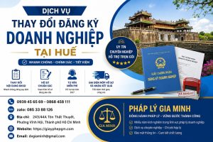 Dịch vụ thay đổi đăng ký doanh nghiệp tại Huế