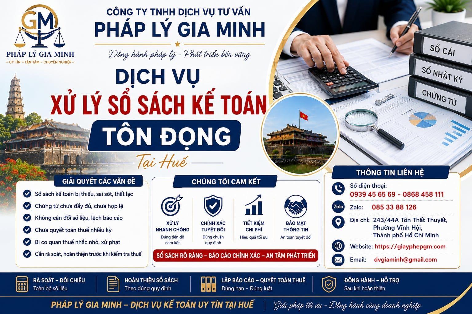 Dịch vụ xử lý sổ sách kế toán tồn đọng tại Huế