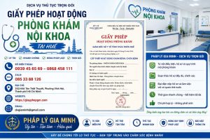 Giấy phép hoạt động phòng khám nội khoa tại Huế