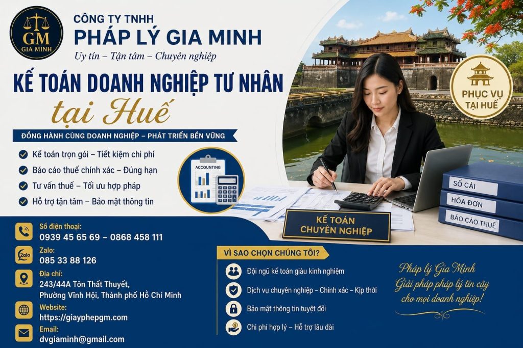 Kế toán doanh nghiệp tư nhân tại Huế