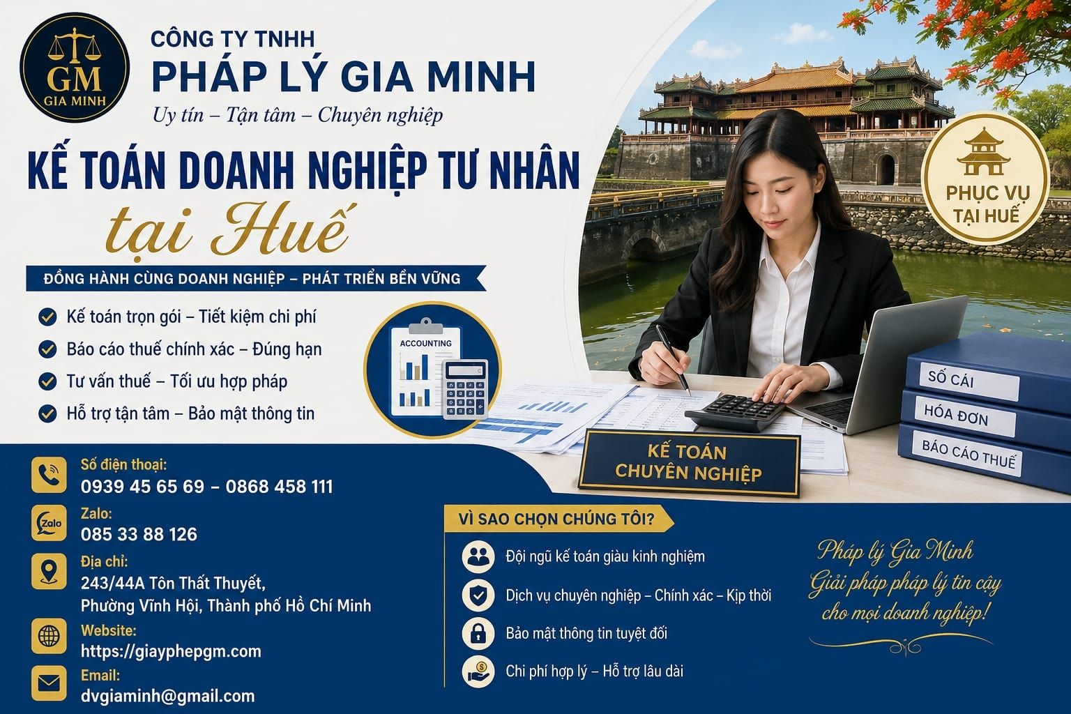 Kế toán doanh nghiệp tư nhân tại Huế