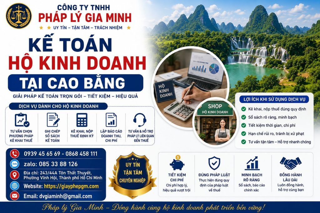 Kế toán hộ kinh doanh tại Cao Bằng