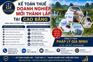 Kế toán thuế doanh nghiệp mới thành lập tại Cao Bằng