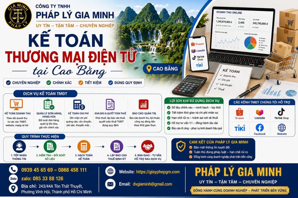 Kế toán thương mại điện tử tại Cao Bằng