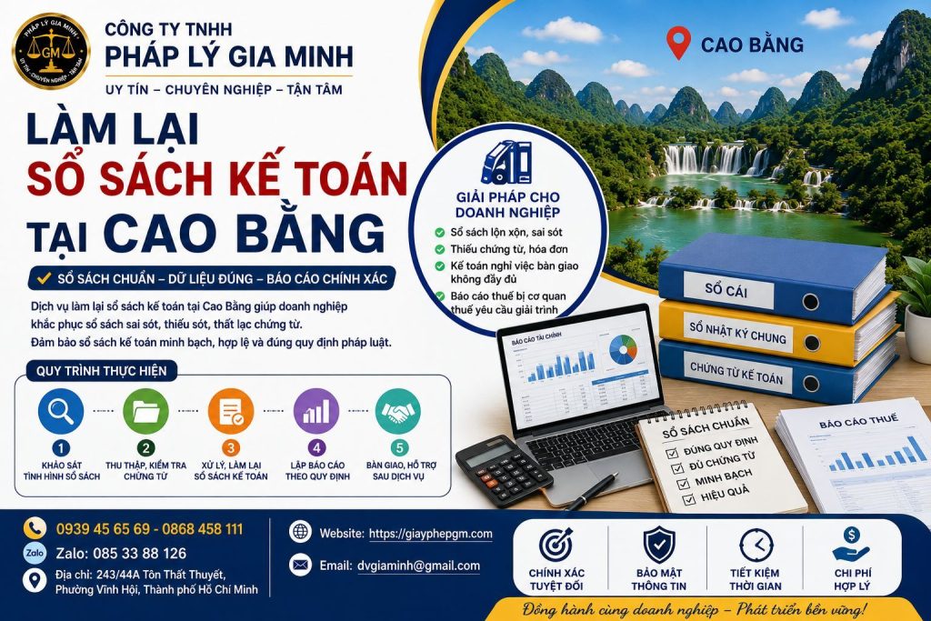 Dịch vụ làm lại sổ sách kế toán tại Cao Bằng 1 Làm lại sổ sách kế toán tại Cao Bằng