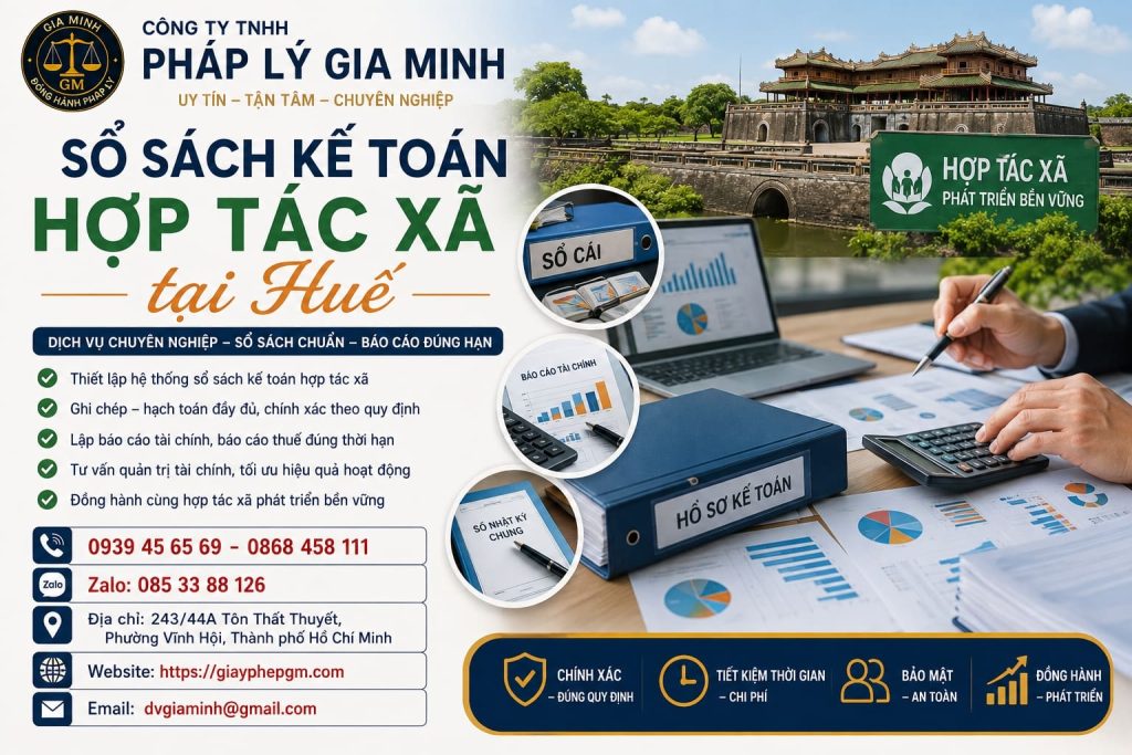 Sổ sách kế toán hợp tác xã tại Huế