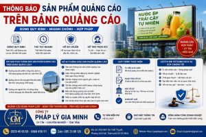 Thông báo sản phẩm quảng cáo trên bảng quảng cáo
