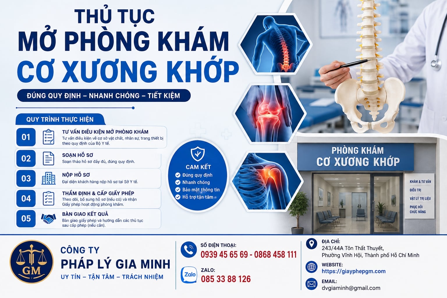 Thủ tục mở phòng khám cơ xương khớp