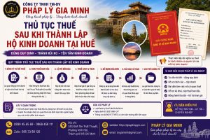 Thủ tục thuế sau khi thành lập hộ kinh doanh tại Huế