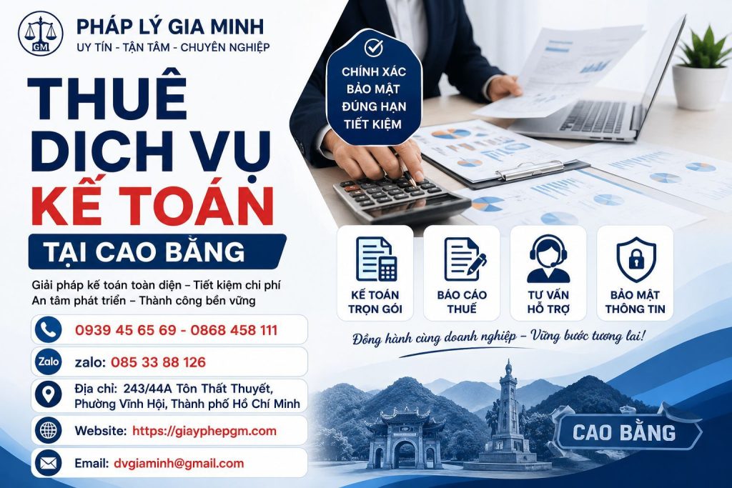 Thuê dịch vụ kế toán tại Cao Bằng