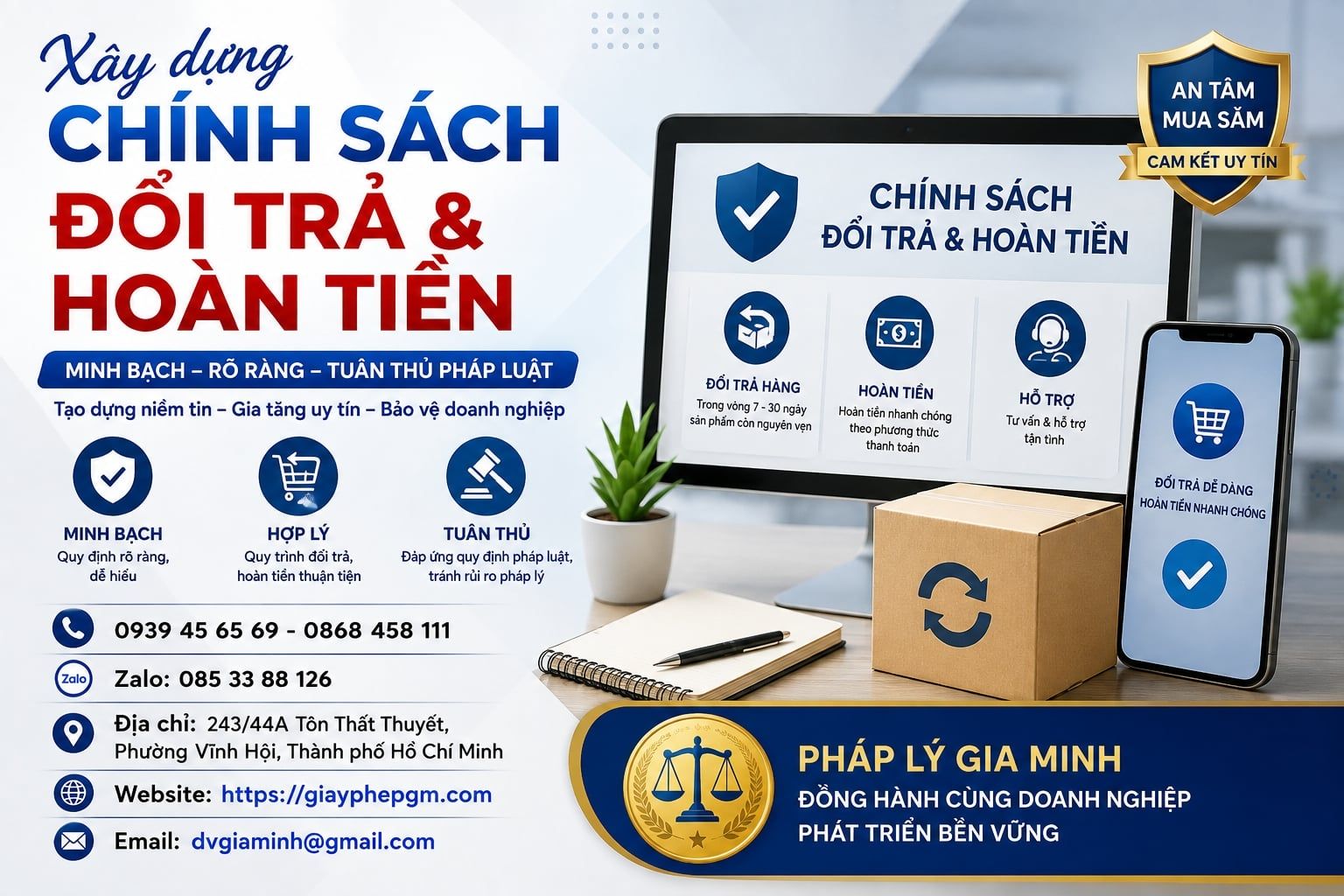 Xây dựng chính sách đổi trả và hoàn tiền