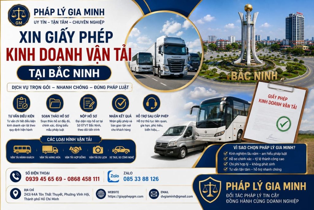 Xin giấy phép kinh doanh vận tải tại Bắc Ninh nhanh chóng, đúng quy định 1 Xin giấy phép kinh doanh vận tải tại Bắc Ninh