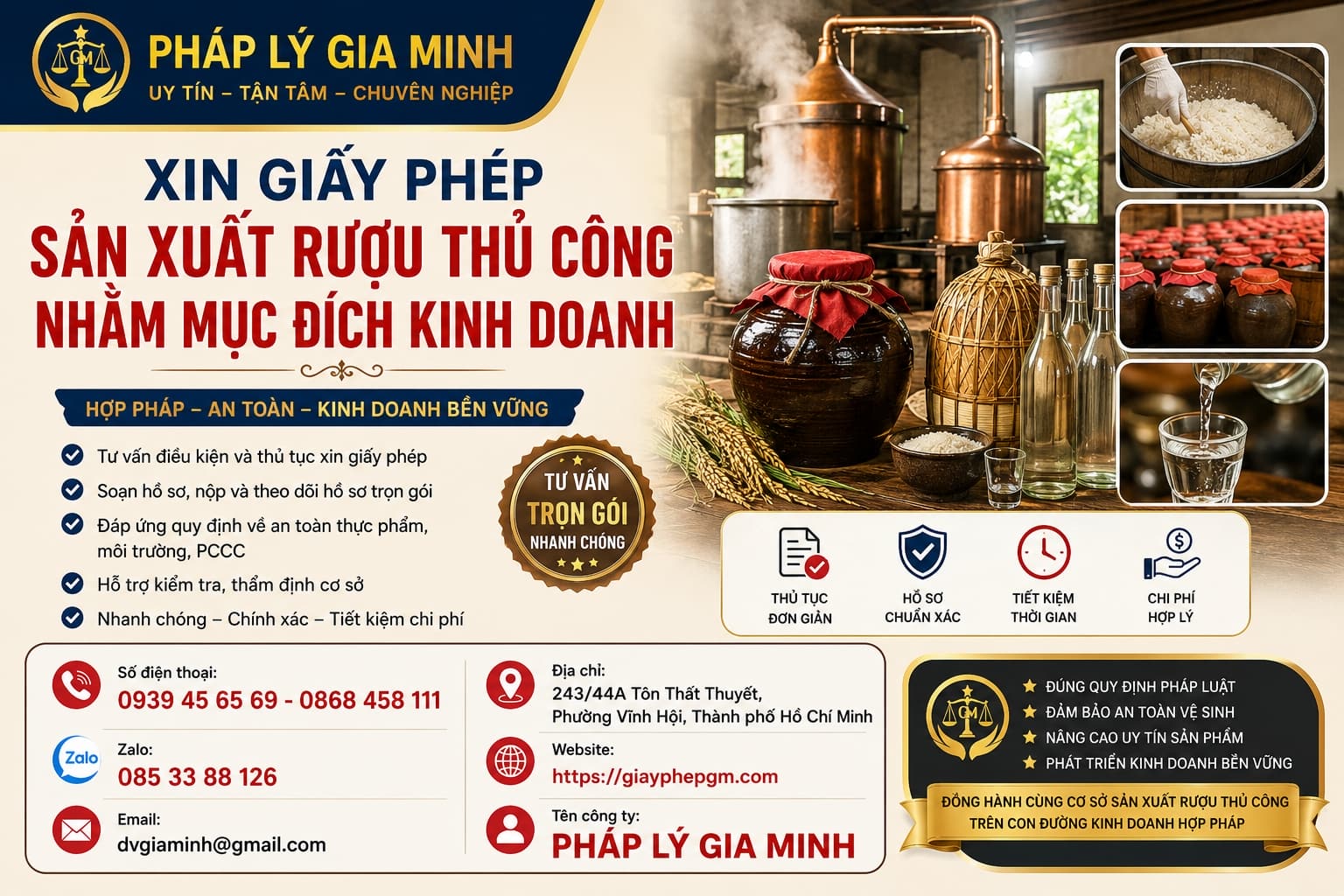 Xin giấy phép sản xuất rượu thủ công nhằm mục đích kinh doanh