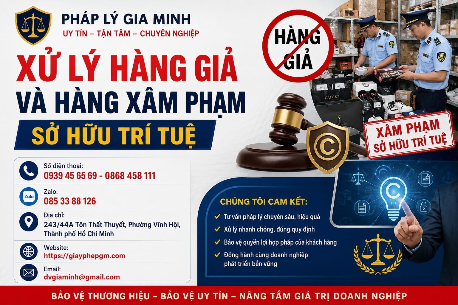 Xử lý hàng giả và hàng xâm phạm sở hữu trí tuệ