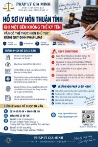 Hồ sơ ly hôn thuận tình khi một bên không thể ký tên