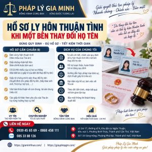 Hồ sơ ly hôn thuận tình khi một bên thay đổi họ tên