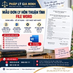 Mẫu đơn ly hôn thuận tình file Word