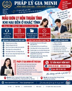 Mẫu đơn ly hôn thuận tình khi hai bên ở khác tỉnh