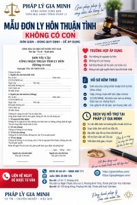 Mẫu đơn ly hôn thuận tình không có con