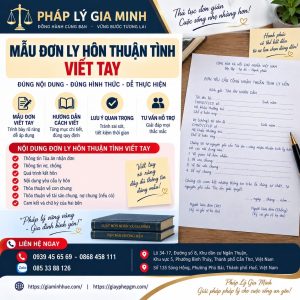 Mẫu đơn ly hôn thuận tình viết tay